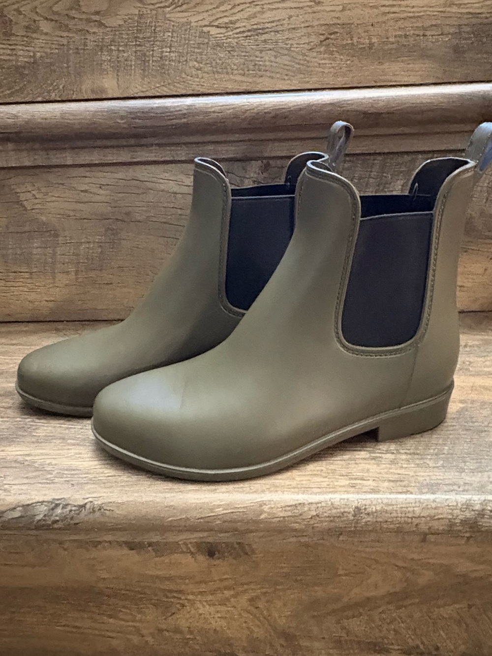 a new day Olive Green Chelsea Ankle Rain Boots